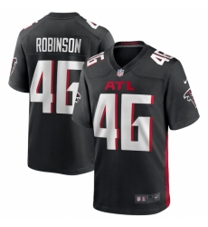 Men's Atlanta Falcons #46 Edmond Robinson Nike Black Game Player Jersey