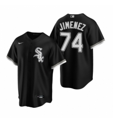 Men's Nike Chicago White Sox #74 Eloy Jimenez Black Alternate Stitched Baseball Jersey