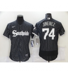 Men's Nike Chicago White Sox #74 Eloy Jimenez Black Elite Alternate Stitched Jersey