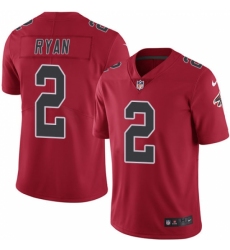 Men's Nike Atlanta Falcons #2 Matt Ryan Limited Red Rush Vapor Untouchable NFL Jersey