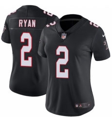 Women's Nike Atlanta Falcons #2 Matt Ryan Black Alternate Vapor Untouchable Limited Player NFL Jersey