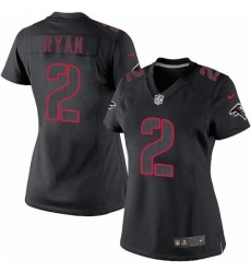 Women's Nike Atlanta Falcons #2 Matt Ryan Limited Black Impact NFL Jersey