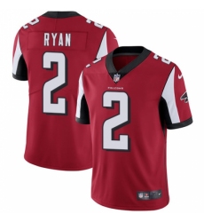 Youth Nike Atlanta Falcons #2 Matt Ryan Red Team Color Vapor Untouchable Limited Player NFL Jersey