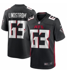 Men's Atlanta Falcons #63 Chris Lindstrom Nike Black Game Jersey