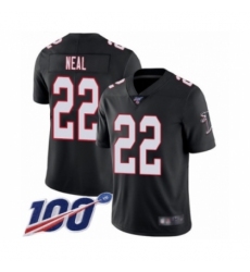 Men's Atlanta Falcons #22 Keanu Neal Black Alternate Vapor Untouchable Limited Player 100th Season Football Jersey