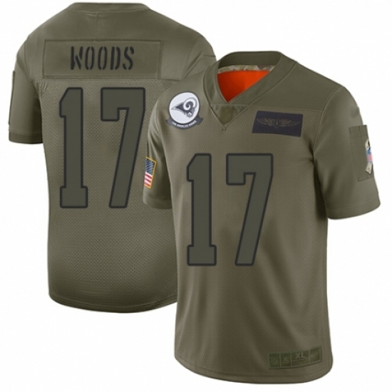 Men's Los Angeles Rams #17 Robert Woods Limited Camo 2019 Salute to Service Football Jersey Men's Los Angeles Rams #17 Robert Woods Limited Camo 2019 Salute to Service Football Jersey