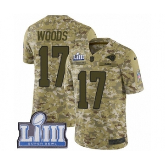 Men's Nike Los Angeles Rams #17 Robert Woods Limited Camo 2018 Salute to Service Super Bowl LIII Bound NFL Jersey Men's Nike Los Angeles Rams #17 Robert Woods Limited Camo 2018 Salute to Service Super Bowl LIII Bound NFL Jersey
