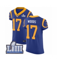 Men's Nike Los Angeles Rams #17 Robert Woods Royal Blue Alternate Vapor Untouchable Elite Player Super Bowl LIII Bound NFL Jersey