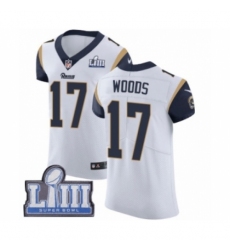 Men's Nike Los Angeles Rams #17 Robert Woods White Vapor Untouchable Elite Player Super Bowl LIII Bound NFL Jersey
