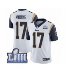 Men's Nike Los Angeles Rams #17 Robert Woods White Vapor Untouchable Limited Player Super Bowl LIII Bound NFL Jersey