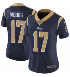 Women's Nike Los Angeles Rams #17 Robert Woods Elite Navy Blue Team Color NFL Jersey