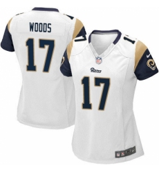 Women's Nike Los Angeles Rams #17 Robert Woods Game White NFL Jersey