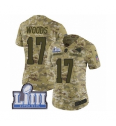 Women's Nike Los Angeles Rams #17 Robert Woods Limited Camo 2018 Salute to Service Super Bowl LIII Bound NFL Jersey