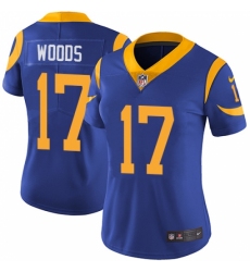Women's Nike Los Angeles Rams #17 Robert Woods Royal Blue Alternate Vapor Untouchable Limited Player NFL Jersey