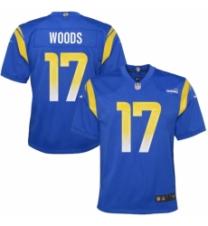 Youth Los Angeles Rams #17 Robert Woods Blue Nike Royal Game Jersey.webp