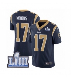 Youth Nike Los Angeles Rams #17 Robert Woods Navy Blue Team Color Vapor Untouchable Limited Player Super Bowl LIII Bound NFL Jersey