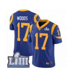Youth Nike Los Angeles Rams #17 Robert Woods Royal Blue Alternate Vapor Untouchable Limited Player Super Bowl LIII Bound NFL Jersey