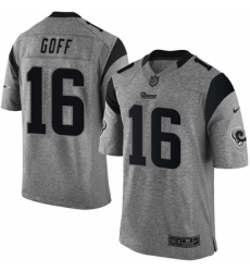 Men's Nike Los Angeles Rams #16 Jared Goff Limited Gray Gridiron NFL Jersey