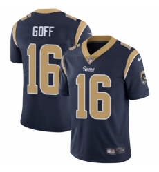 Men's Nike Los Angeles Rams #16 Jared Goff Navy Blue Team Color Vapor Untouchable Limited Player NFL Jersey