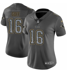 Women's Nike Los Angeles Rams #16 Jared Goff Gray Static Vapor Untouchable Limited NFL Jersey