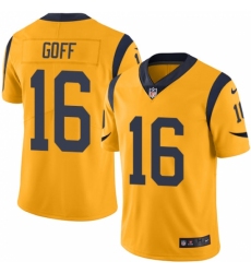 Youth Nike Los Angeles Rams #16 Jared Goff Limited Gold Rush Vapor Untouchable NFL Jersey