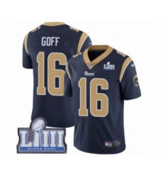 Youth Nike Los Angeles Rams #16 Jared Goff Navy Blue Team Color Vapor Untouchable Limited Player Super Bowl LIII Bound NFL Jersey