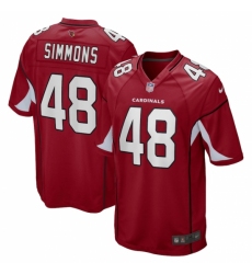 Men's Arizona Cardinals #48 Isaiah Simmons Nike Cardinal 2020 NFL Draft First Round Pick Game Jersey