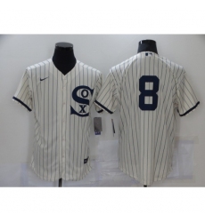 Men's Chicago White Sox #8 Bo Jackson Cream Elite 2021 Field of Dreams Jersey