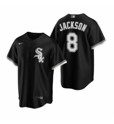 Men's Nike Chicago White Sox #8 Bo Jackson Black Alternate Stitched Baseball Jersey
