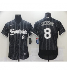 Men's Nike Chicago White Sox #8 Bo Jackson Black City Alternate Stitched Baseball Jersey