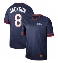 Men's Nike Chicago White Sox #8 Bo Jackson Navy Authentic Cooperstown Collection Stitched Baseball Jerseys