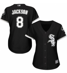 Women's Majestic Chicago White Sox #8 Bo Jackson Replica Black Alternate Home Cool Base MLB Jersey