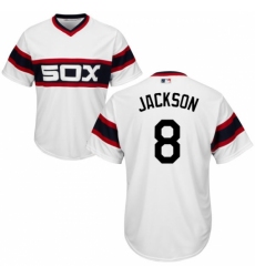 Youth Majestic Chicago White Sox #8 Bo Jackson Replica White 2013 Alternate Home Cool Base MLB Jersey