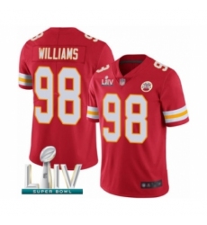 Men's Kansas City Chiefs #98 Xavier Williams Red Team Color Vapor Untouchable Limited Player Super Bowl LIV Bound Football Jersey
