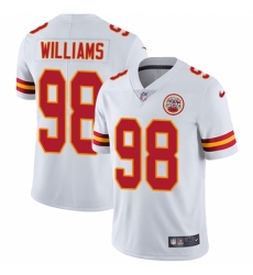 Men's Nike Kansas City Chiefs #98 Xavier Williams White Vapor Untouchable Limited Player NFL Jersey