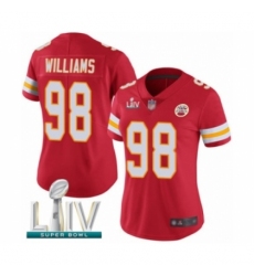 Women's Kansas City Chiefs #98 Xavier Williams Red Team Color Vapor Untouchable Limited Player Super Bowl LIV Bound Football Jersey