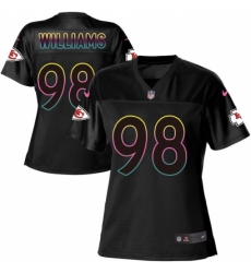 Women's Nike Kansas City Chiefs #98 Xavier Williams Game Black Fashion NFL Jersey