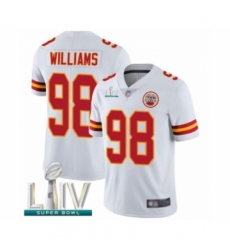 Youth Kansas City Chiefs #98 Xavier Williams White Vapor Untouchable Limited Player Super Bowl LIV Bound Football Jersey