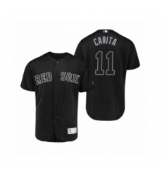 Men's Boston Red Sox #11 Rafael Devers Carita Black 2019 Players Weekend Authentic Jersey