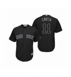 Men's Boston Red Sox #11 Rafael Devers Carita Black 2019 Players Weekend Replica Jersey