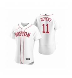 Men's Boston Red Sox #11 Rafael Devers Nike White Authentic 2020 Alternate Jersey