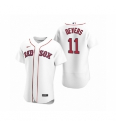 Men's Boston Red Sox #11 Rafael Devers Nike White Authentic 2020 Home Jersey
