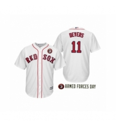 Youth 2019 Armed Forces Day Rafael Devers #11 Boston Red Sox White Jersey