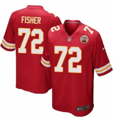 Men's Nike Kansas City Chiefs #72 Eric Fisher Game Red Team Color NFL Jersey