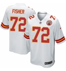 Men's Nike Kansas City Chiefs #72 Eric Fisher Game White NFL Jersey