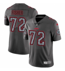 Men's Nike Kansas City Chiefs #72 Eric Fisher Gray Static Vapor Untouchable Limited NFL Jersey