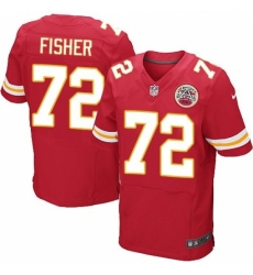 Men's Nike Kansas City Chiefs #72 Eric Fisher Red Team Color Vapor Untouchable Elite Player NFL Jersey