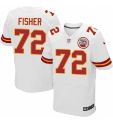 Men's Nike Kansas City Chiefs #72 Eric Fisher White Vapor Untouchable Elite Player NFL Jersey