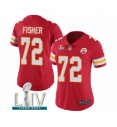 Women's Kansas City Chiefs #72 Eric Fisher Red Team Color Vapor Untouchable Limited Player Super Bowl LIV Bound Football Jersey