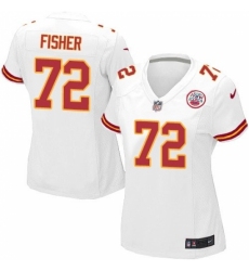 Women's Nike Kansas City Chiefs #72 Eric Fisher Game White NFL Jersey